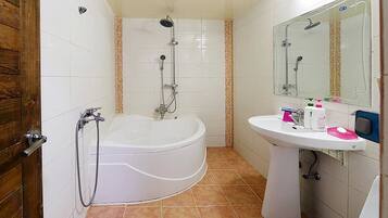 Free toiletries, hair dryer, towels