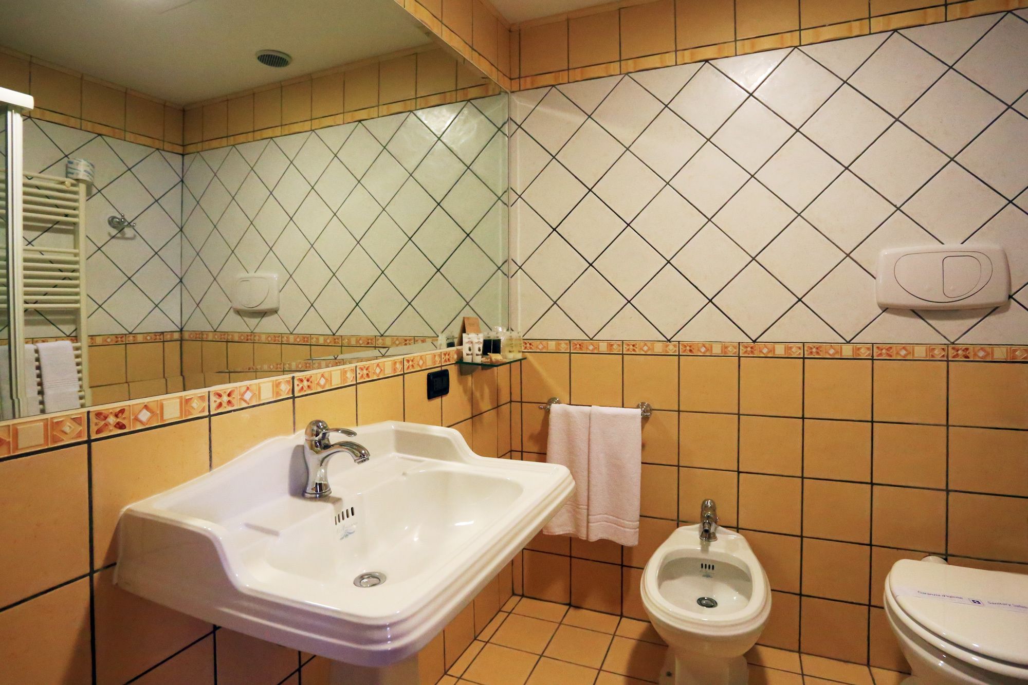 standard double or twin room | bathroom | rainfall showerhead, free toiletries, hair dryer, slippers