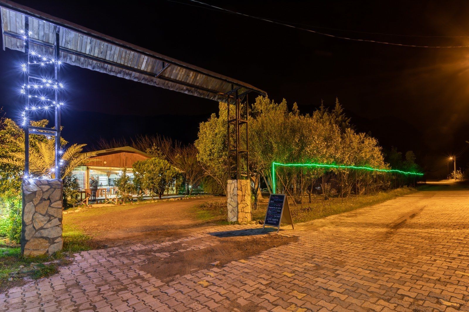 front of property – evening/night