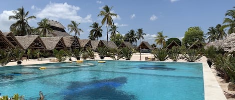 Indoor pool, outdoor pool