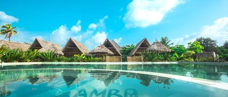 Indoor pool, outdoor pool