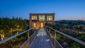 Front of property - evening/night - Villa Olea Prime (Chania)