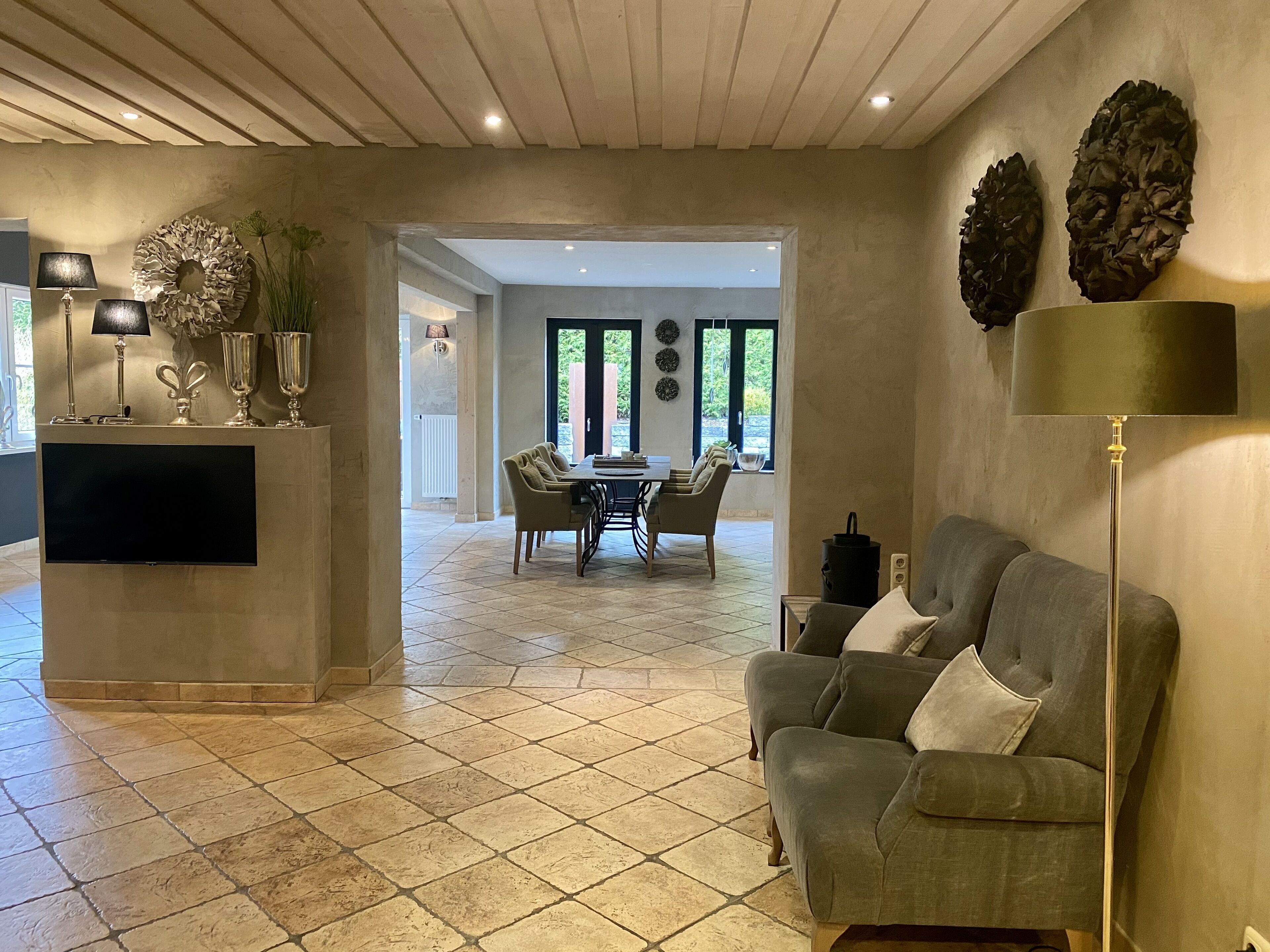 Deluxe Apartment, 2 Bedrooms, Non Smoking, Fireplace | Living area | 30-inch LCD TV with satellite channels, TV