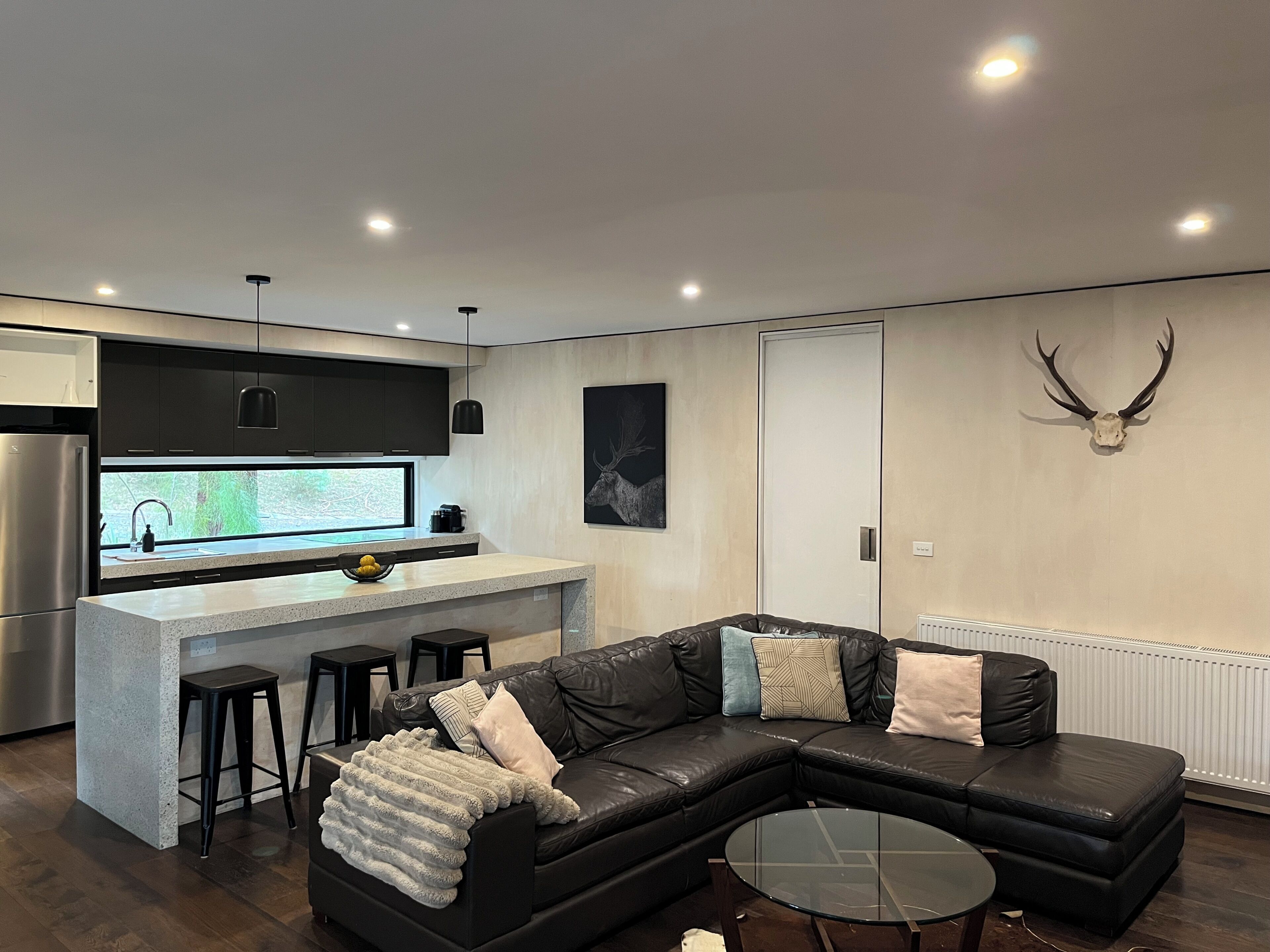 Smart TV, DVD player, books, video library