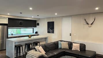 Smart TV, DVD player, books, video library