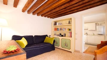 TV, DVD player, books