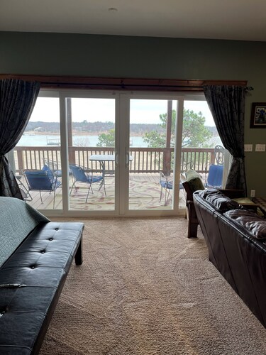 Waterfront Lake Home at Duchess Creek Estates with boat dock on Lake Eufaula, OK