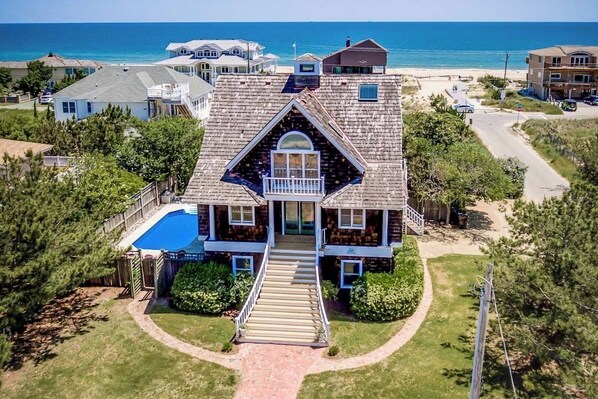 Exterior - Nantucket Charm | 280 ft from the Beach | Private Pool (Virginia Beach)