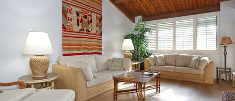 Smart-TV, DVD-Player, Bücher, Stereoanlage