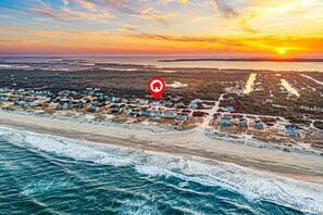 In Strandnähe, Liegestühle, Strandtücher