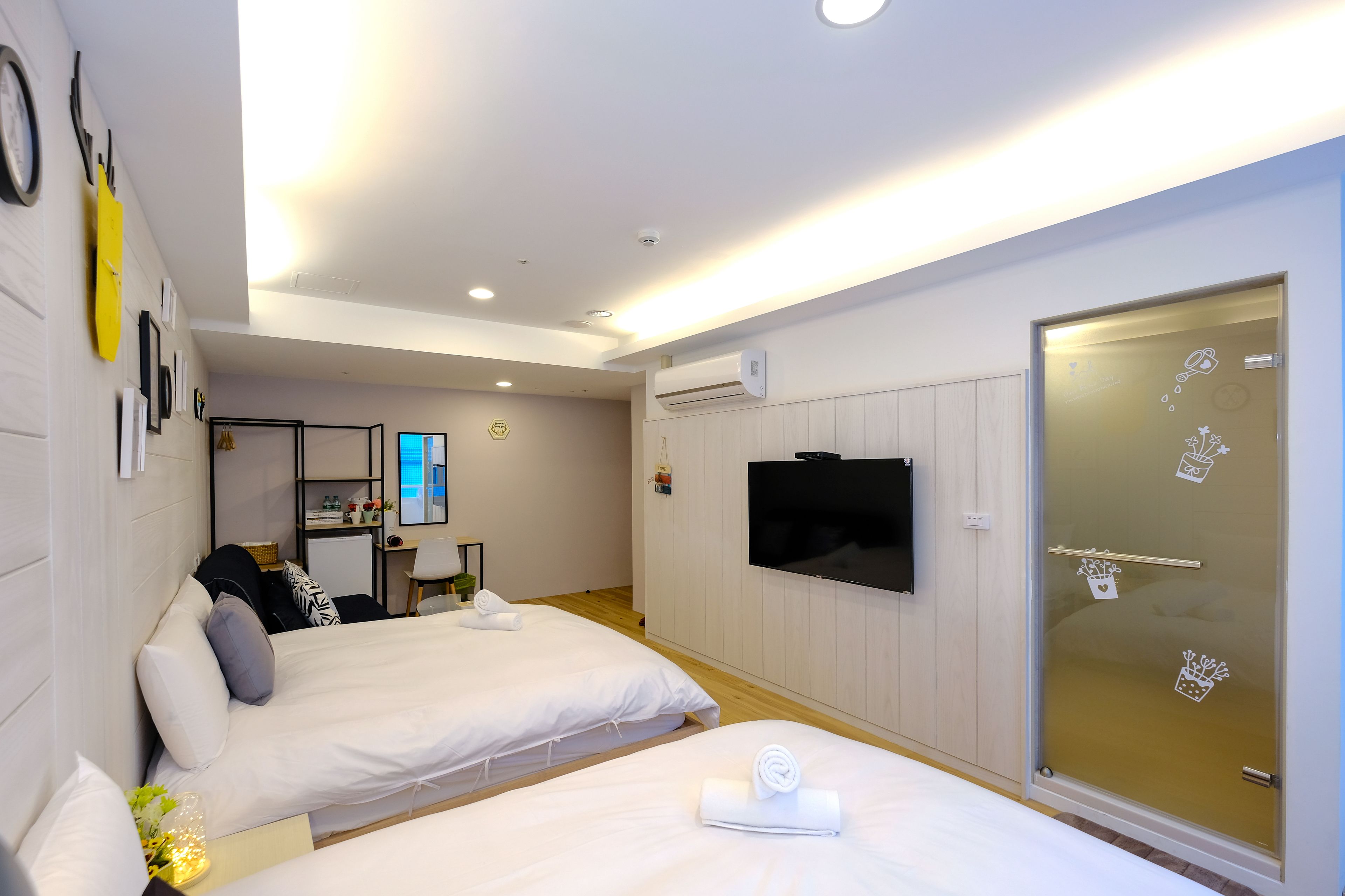 family quadruple room, 2 double beds | desk, blackout curtains, iron/ironing board, free wifi