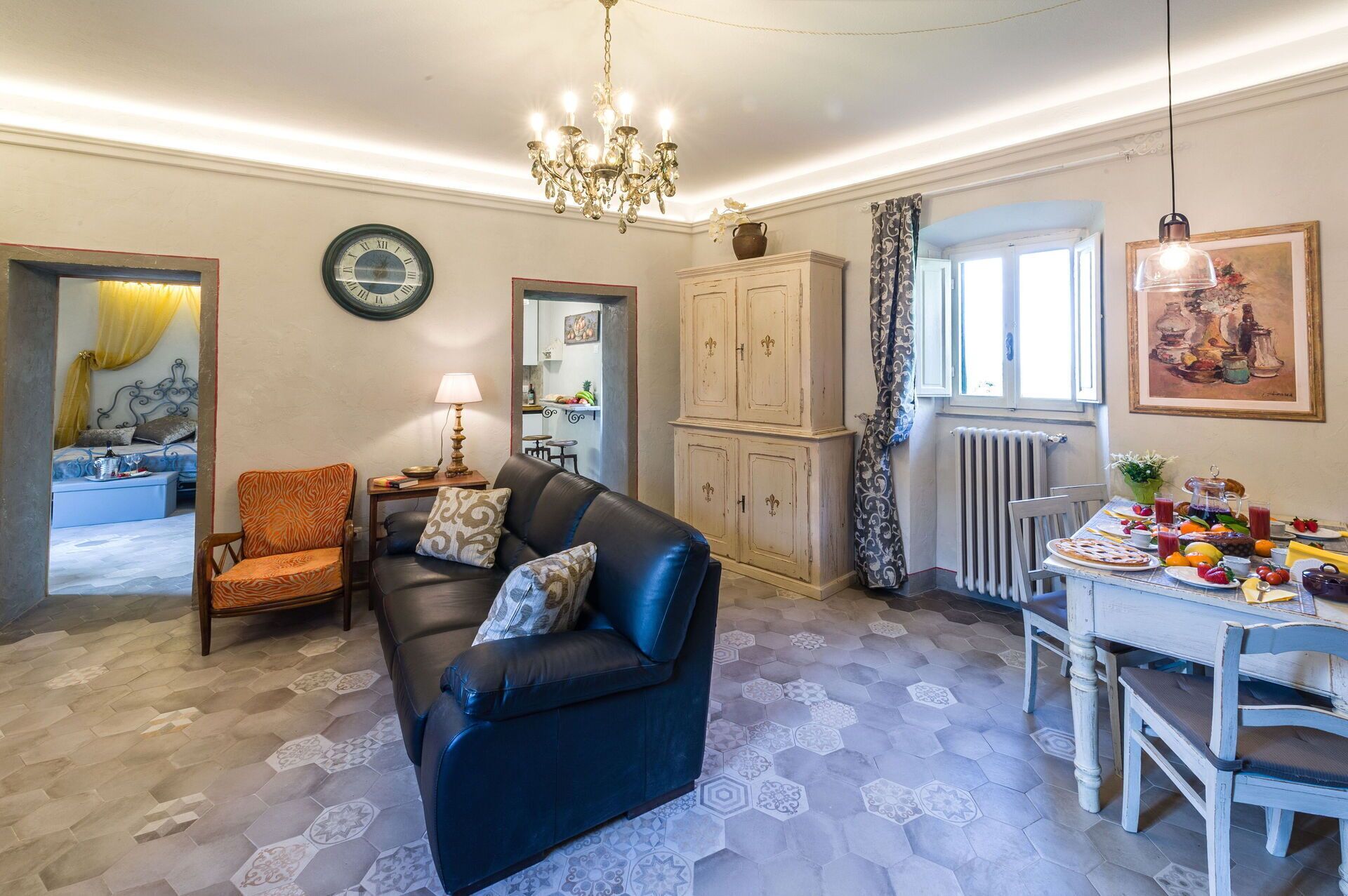 TV, DVD player, stereo