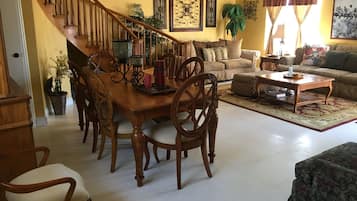 Smart TV, DVD player, books, music library
