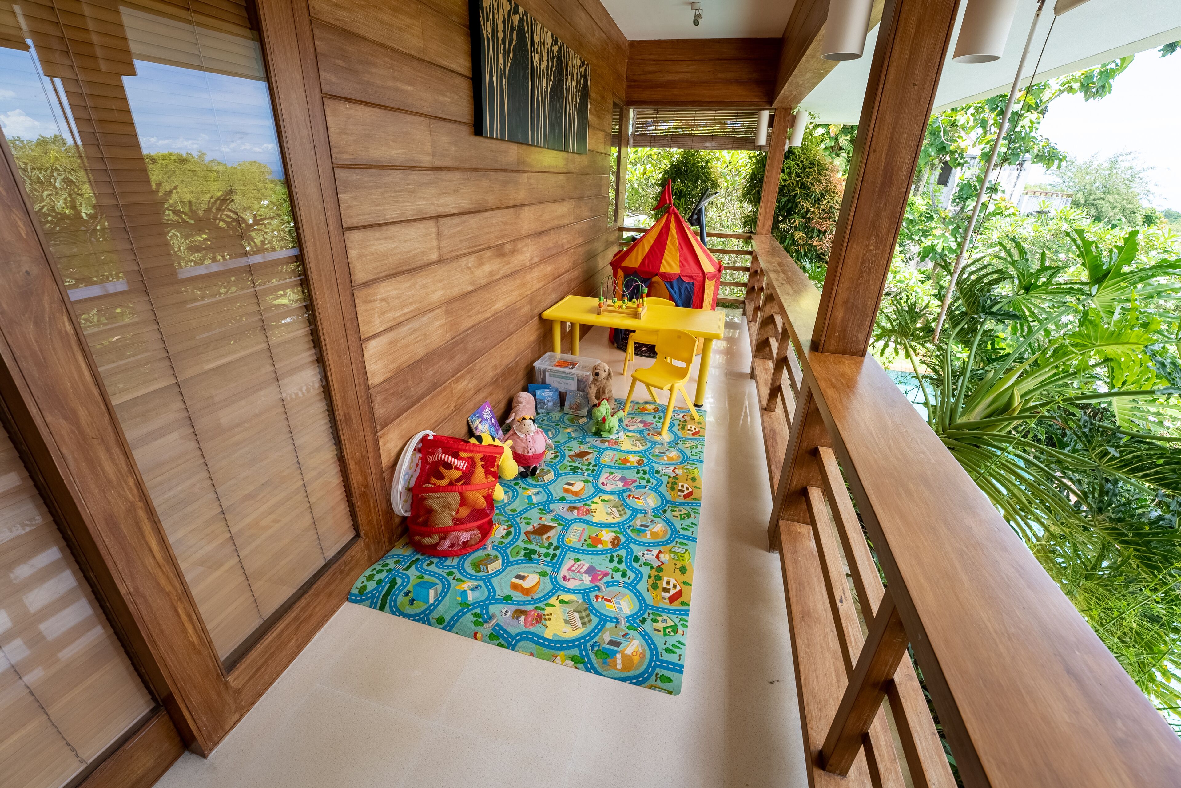 Toys and books available for families