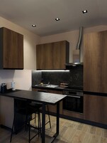 Comfort Apartment, Balcony, Partial Sea View | Private kitchen