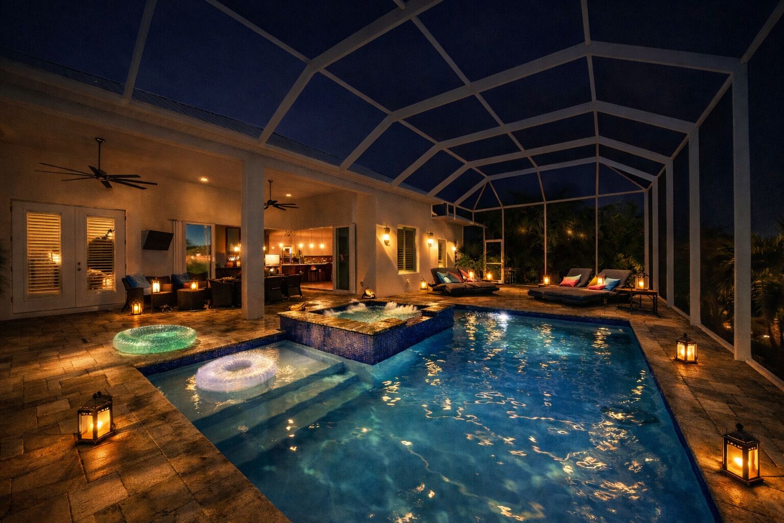 Outdoor pool, a heated pool