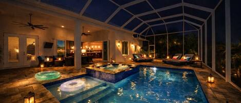 Outdoor pool, a heated pool