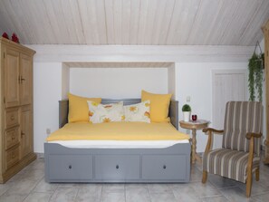 1 室のベッドルーム、アイロン / アイロン台、インターネット、ベッドシーツ