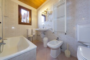 Standard Double Room | Bathroom | Shower, free toiletries, hair dryer, bidet - Hotel Trentino (Folgaria)