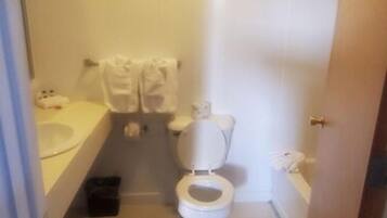 Premium Room, 1 King Bed, Refrigerator & Microwave | Bathroom | Shower, free toiletries, towels