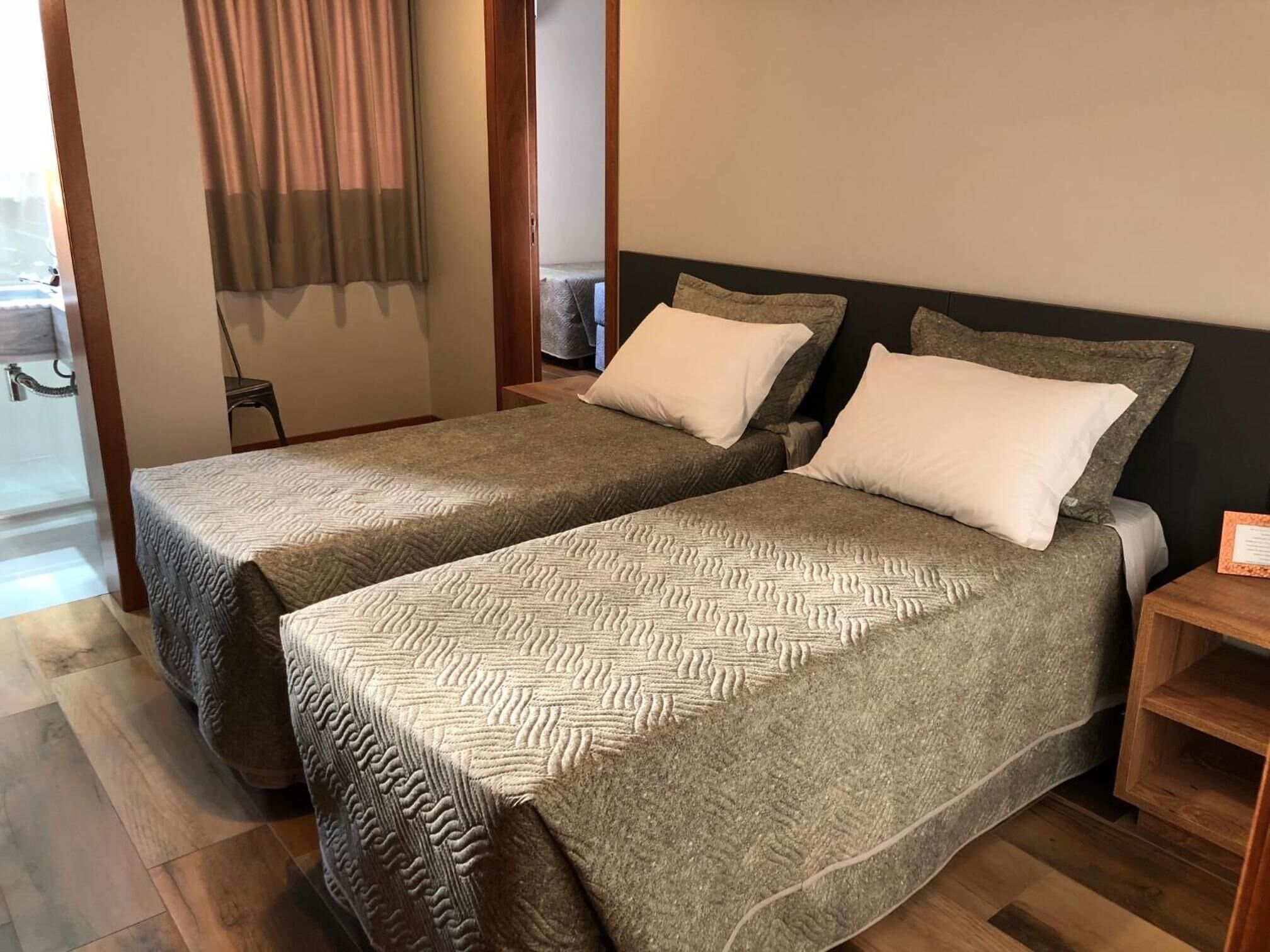 desk, blackout curtains, free wifi