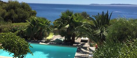 Piscine extérieure, piscine chauffée