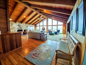 TV, fireplace, DVD player