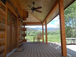 Terrace/patio - Post Office Ranch  Log Cabin - rates subject to change for groups over 2 people (Salida)