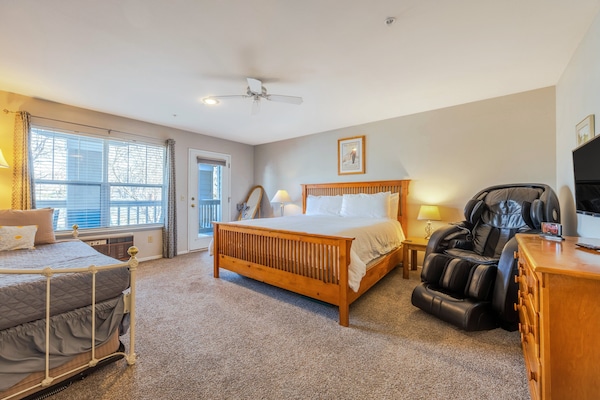 1 slaapkamer, een strijkplank/strijkijzer, gratis wifi, beddengoed