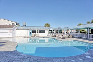 Outdoor pool, a heated pool - Beachfront Condo 227 with brand new pool Luxury 2 BR at Beachside Colony (Tybee Island)