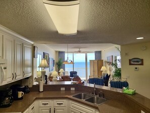 Fridge, microwave, oven, stovetop - Beach Club C1103 King/Qn  WIFI Direct Gulf & Beach View Sleeps 4 (Gulf Shores)