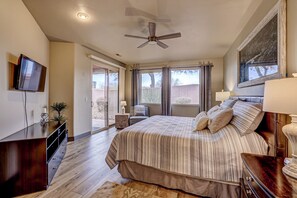 2 bedrooms, desk, iron/ironing board, travel cot