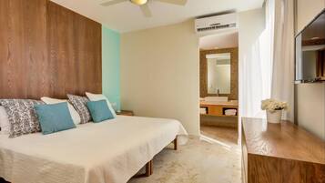 2 bedrooms, in-room safe, iron/ironing board, travel crib