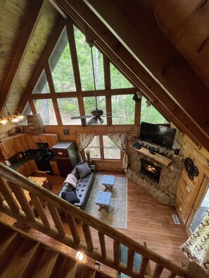 TV, fireplace, DVD player, stereo