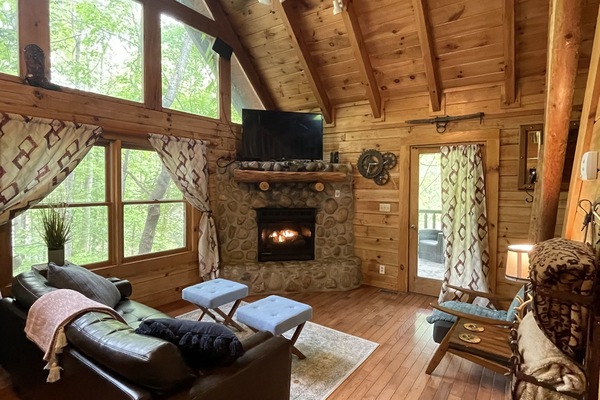 TV, fireplace, DVD player, stereo