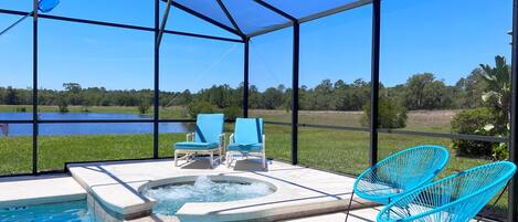 A heated pool