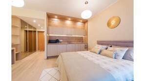 1 bedroom, iron/ironing board, Internet, bed sheets