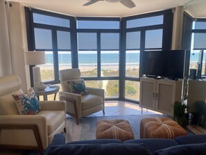 TV, fireplace, DVD player, books