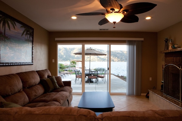 Living Room With A Lake View