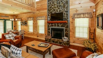Smart TV, fireplace, table tennis, books