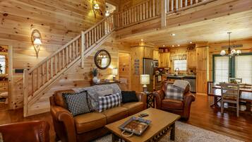 Smart TV, fireplace, table tennis, books