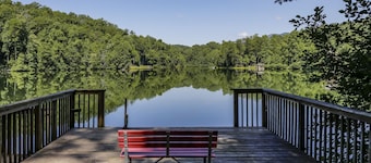 Walk to the Broad River or Mirror Lake!  Hot tub and wrap-around deck! WIFI!
