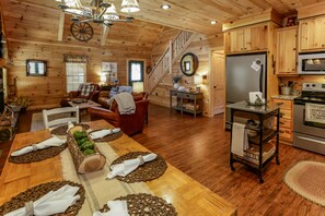 Interior - Walk to the Broad River or Mirror Lake!  Hot tub and wrap-around deck! WIFI! (Lake Lure)