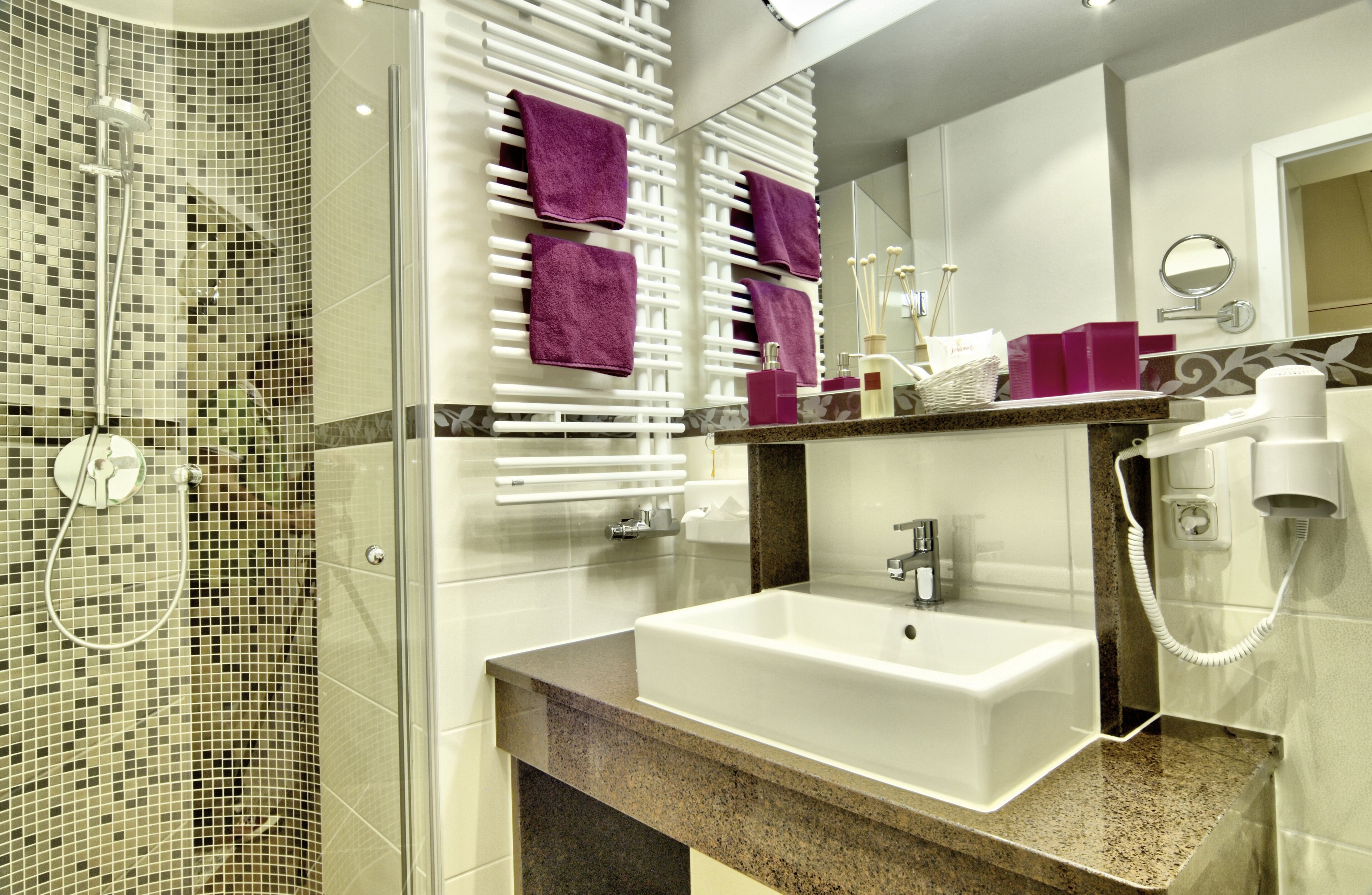 superior suite | bathroom | free toiletries, hair dryer, bathrobes, slippers