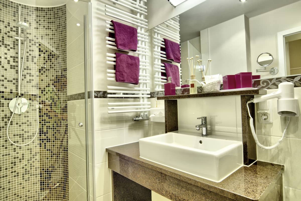 superior suite | bathroom | free toiletries, hair dryer, bathrobes, slippers