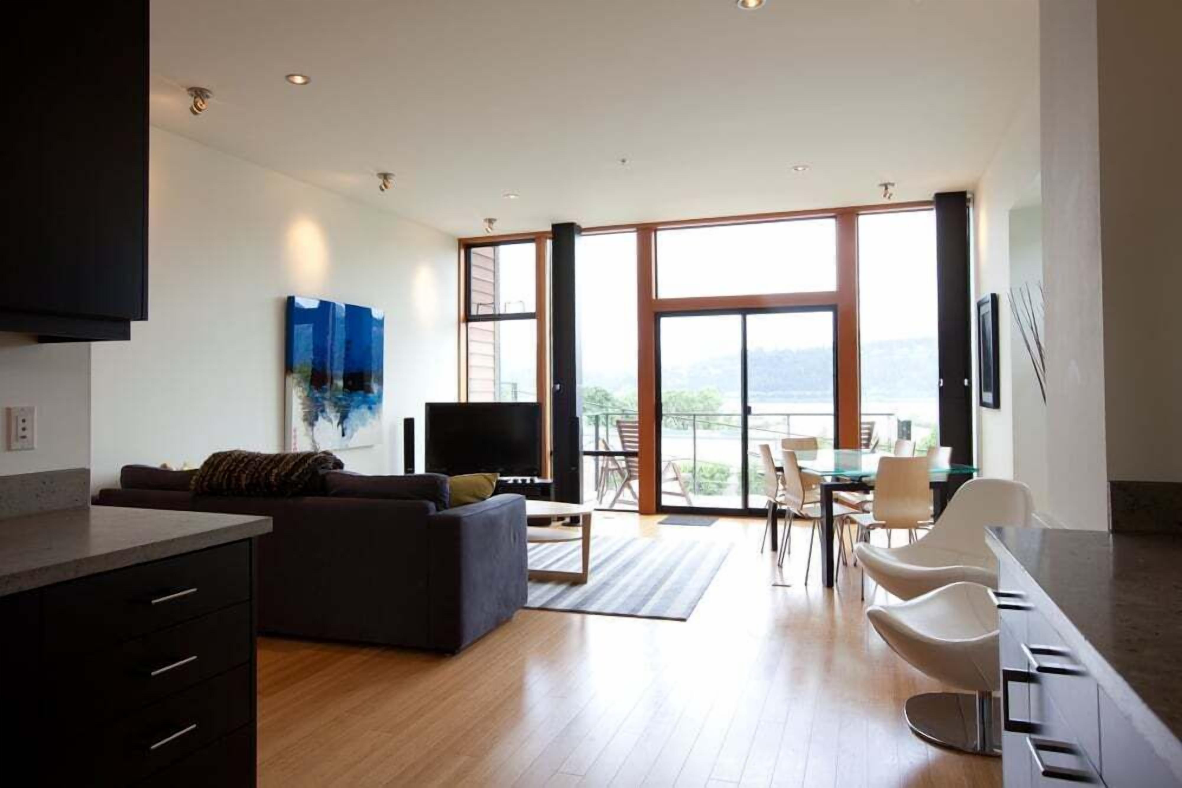 Flat-screen TV, DVD player