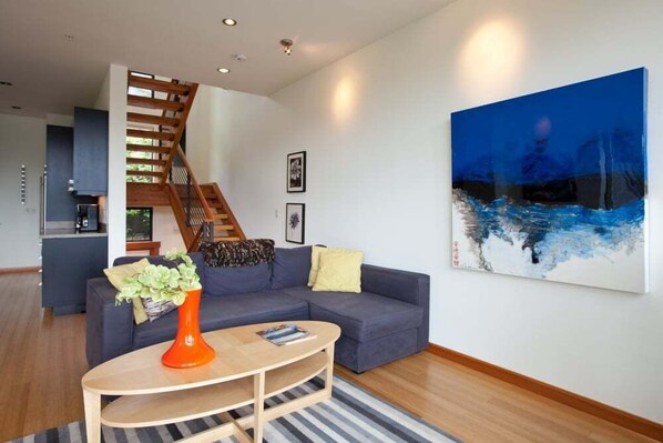 Flat-screen TV, DVD player