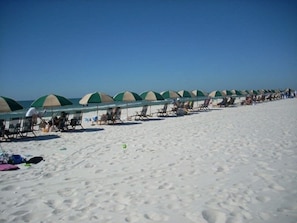 En la playa
