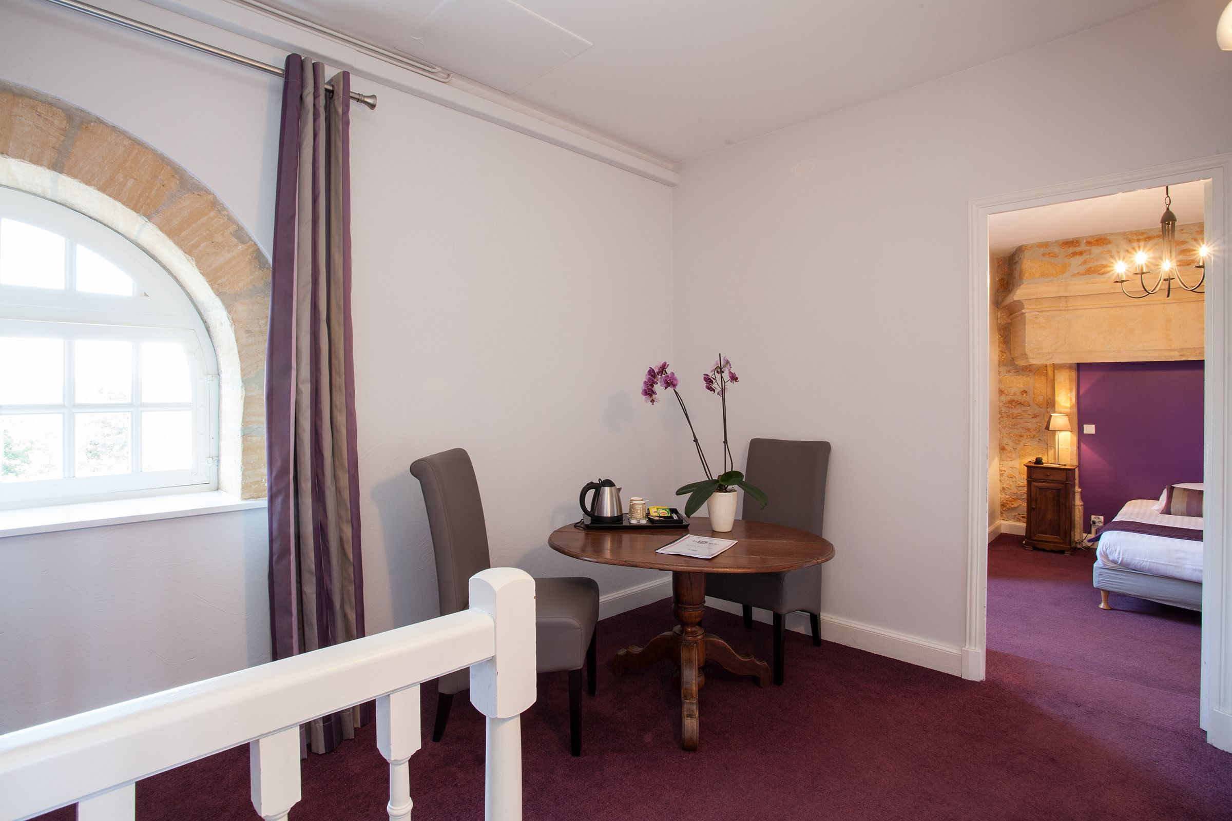 premium double room (sarlat) | 1 bedroom, desk, soundproofing, iron/ironing board