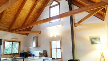 Smart TV, chimenea, Netflix y reproductor de DVD